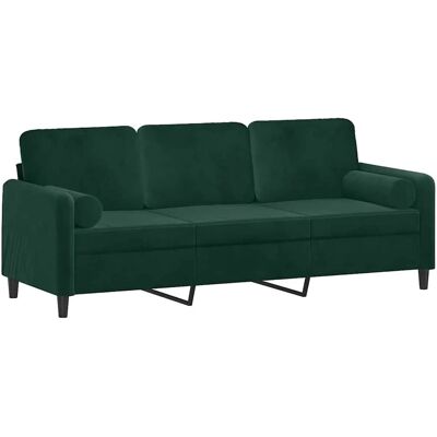 vidaXL 3-Sitzer-Sofa Dunkelgrün Samt Modernes Design vidaXL 3-Sitzer-Sofa Dunkelgrün Samt Modernes Design