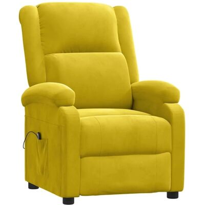vidaXL Relaxsessel Elektrisch Gelb Samt 3098400 vidaXL Relaxsessel Elektrisch Gelb Samt 3098400