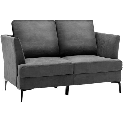 Costway Doppelsofa 2 Sitzer Stoffsofa Polstersofa Sofa für 2-3 Personen Costway Doppelsofa 2 Sitzer Stoffsofa Polstersofa Sofa für 2-3 Personen