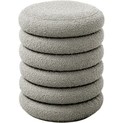 Svita Blossom XS Hocker Mit Stauraum Sitzhocker Ottomane Boucle-Polster Hellgrau Svita Blossom XS Hocker Mit Stauraum Sitzhocker Ottomane Boucle-Polster Hellgrau