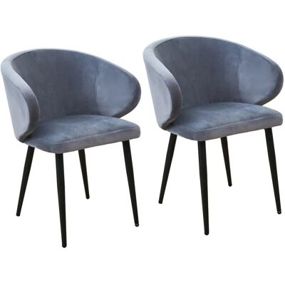 SVITA AUDREY Dunkelgrau Samt 57x56x77 cm - Dining chair SVITA AUDREY Dunkelgrau Samt 57x56x77 cm - Dining chair