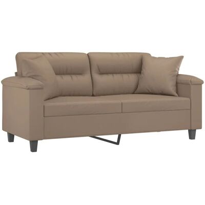 vidaXL 2-Sitzer-Cappuccino-Kunstleder-Couch - Sofa vidaXL 2-Sitzer-Cappuccino-Kunstleder-Couch - Sofa