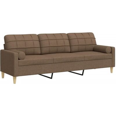 VidaXL 3-Sitzer Braun Stoffsofa - Wohnzimmer Möbel VidaXL 3-Sitzer Braun Stoffsofa - Wohnzimmer Möbel