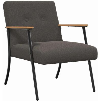 vidaXL Sessel Dunkelgrau 59 x 75 x 78 cm Lockiger Wollähnlicher Stoff 42017701 vidaXL Sessel Dunkelgrau 59 x 75 x 78 cm Lockiger Wollähnlicher Stoff 42017701