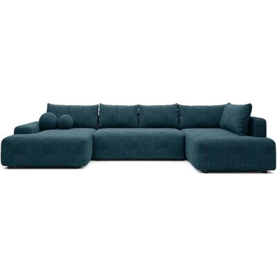 Vente-unique Schlafsofa Daviso Blau 360 cm Vente-unique Schlafsofa Daviso Blau 360 cm