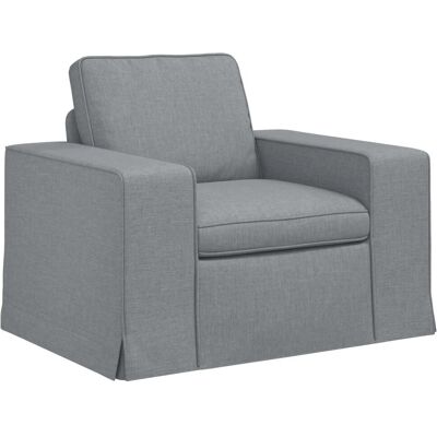 vidaXL Sofa Hellgrau 103 x 80 x 82 cm Stoff 42024376 vidaXL Sofa Hellgrau 103 x 80 x 82 cm Stoff 42024376