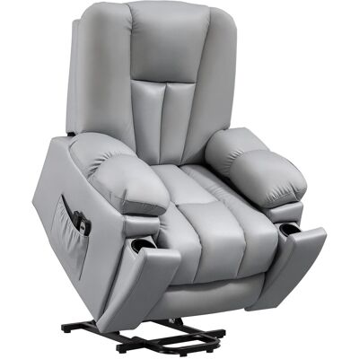 HOMCOM Fernsehsessel mit Aufstehhilfe Mikrofasertuch Metall Dunkelgrau HOMCOM Fernsehsessel mit Aufstehhilfe Mikrofasertuch Metall Dunkelgrau