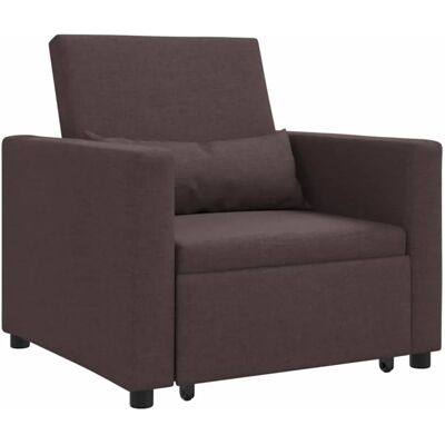vidaXL Einzel-Schlafsofa mit Rädern Dunkelbraun 90 x 165 x 87 cm Stoff 42002688 vidaXL Einzel-Schlafsofa mit Rädern Dunkelbraun 90 x 165 x 87 cm Stoff 42002688
