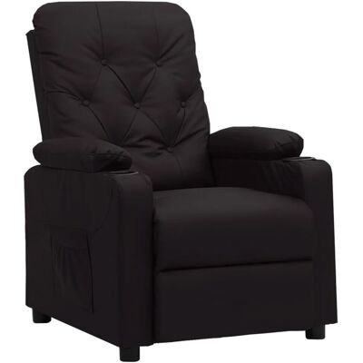 vidaXL Schwarzer Kunstleder Relaxsessel vidaXL Schwarzer Kunstleder Relaxsessel