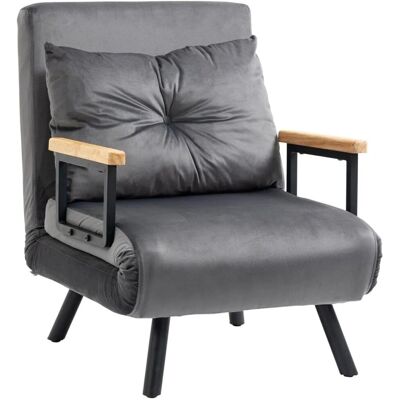 HOMCOM Schlafsofa mit Bettfunktion Rückenkissen 63 x 73 x 81 cm HOMCOM Schlafsofa mit Bettfunktion Rückenkissen 63 x 73 x 81 cm
