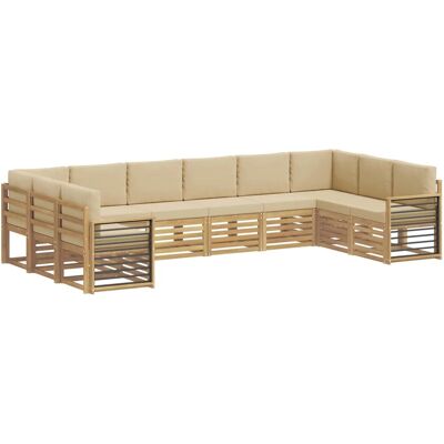 vidaXL Ecksofa Set 10 Stk Weiß und Beige 363 x 187,5 x 73 cm Polyester 3392598 vidaXL Ecksofa Set 10 Stk Weiß und Beige 363 x 187,5 x 73 cm Polyester 3392598