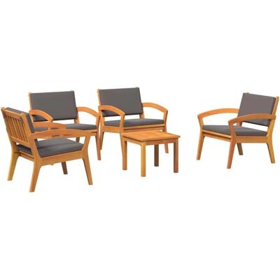 vidaXL Set aus 2 Dunkelgrau Akazie Gartenmöbel vidaXL Set aus 2 Dunkelgrau Akazie Gartenmöbel