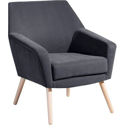 Max Winzer Sessel - Velours Anthrazit - Retro-Design Max Winzer Sessel - Velours Anthrazit - Retro-Design