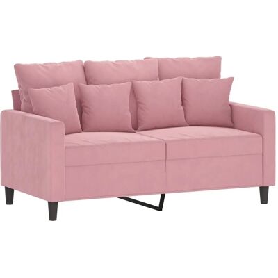 vidaXL Rosa Samt 2-Sitzer Sofa - Sofa vidaXL Rosa Samt 2-Sitzer Sofa - Sofa