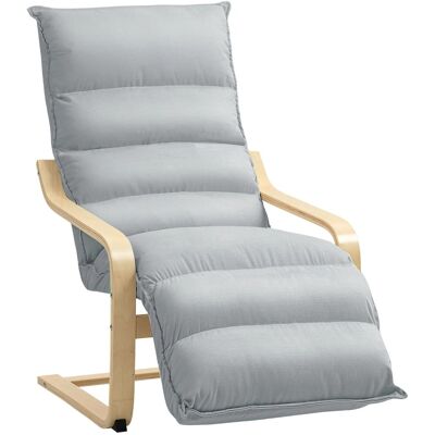 HOMCOM Relaxsessel Loungesessel Gepolstert Sessel mit Armlehne Lesesessel Hellgrau HOMCOM Relaxsessel Loungesessel Gepolstert Sessel mit Armlehne Lesesessel Hellgrau