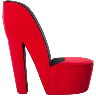 vidaXL Stuhl in Stöckelschuh-Form Rot Samt vidaXL Stuhl in Stöckelschuh-Form Rot Samt