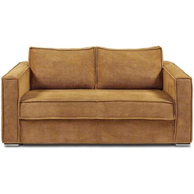 Vente-Unique Loreto Gelb Senffarben Samtsofa-Bett - 3-Sitzer Vente-Unique Loreto Gelb Senffarben Samtsofa-Bett - 3-Sitzer