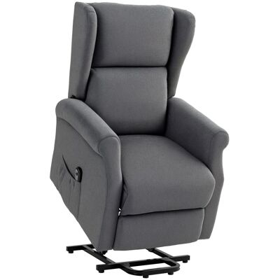 HOMCOM Aufstehsessel Polyester Holz Dunkelgrau 74L x 94B x 111H cm HOMCOM Aufstehsessel Polyester Holz Dunkelgrau 74L x 94B x 111H cm