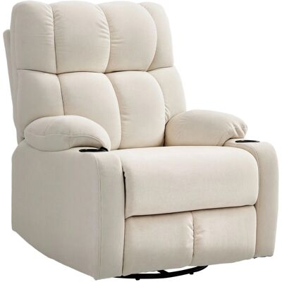 HOMCOM Relaxsessel Polyester Stahl Beige 88L x 96B x 108H cm HOMCOM Relaxsessel Polyester Stahl Beige 88L x 96B x 108H cm
