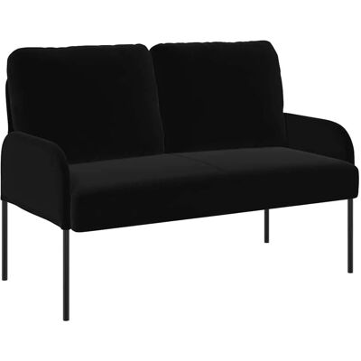 vidaXL Sofas mit Kissen 110cm Schwarz Sperrholz 42023460 vidaXL Sofas mit Kissen 110cm Schwarz Sperrholz 42023460