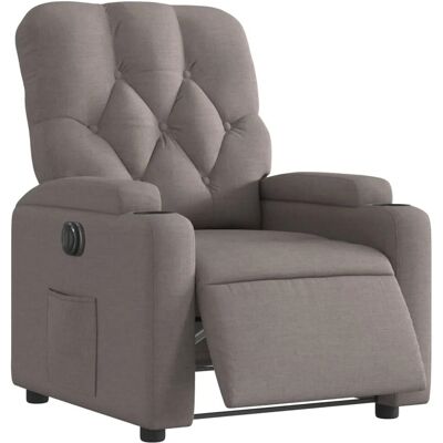 VIDAXL Elektrischer Relaxsessel - Weiches Stoff, Grau-Bronzé - Relaxsessel VIDAXL Elektrischer Relaxsessel - Weiches Stoff, Grau-Bronzé - Relaxsessel