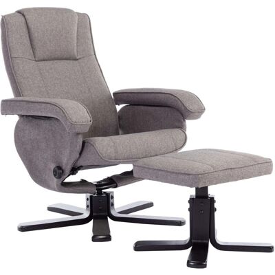Svita Charles Relaxsessel Hocker Sessel Fernsehsessel Drehsessel Polyester Holz Grau Svita Charles Relaxsessel Hocker Sessel Fernsehsessel Drehsessel Polyester Holz Grau