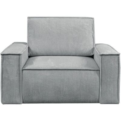 Vente-unique Sessel Mit Gerader Rückenlehne Amelia Hellgrau 120 cm Vente-unique Sessel Mit Gerader Rückenlehne Amelia Hellgrau 120 cm