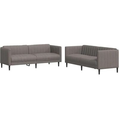 vidaXL 2-Tlg Sofagarnitur Taupe Stoff 3209243 vidaXL 2-Tlg Sofagarnitur Taupe Stoff 3209243