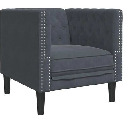 vidaXL Sofa Dunkelgrau 74,5 x 71 x 70,5 cm Samt 42013017 vidaXL Sofa Dunkelgrau 74,5 x 71 x 70,5 cm Samt 42013017