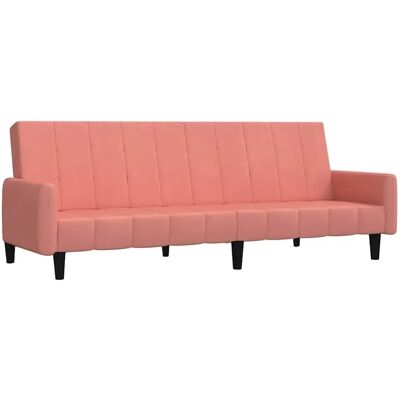 vidaXL Rosa Samt 2-Sitzer Schlafsofa - Sofa Bed vidaXL Rosa Samt 2-Sitzer Schlafsofa - Sofa Bed