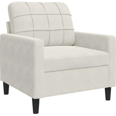 vidaXL Sessel Creme 60 cm Samt 4007612 vidaXL Sessel Creme 60 cm Samt 4007612
