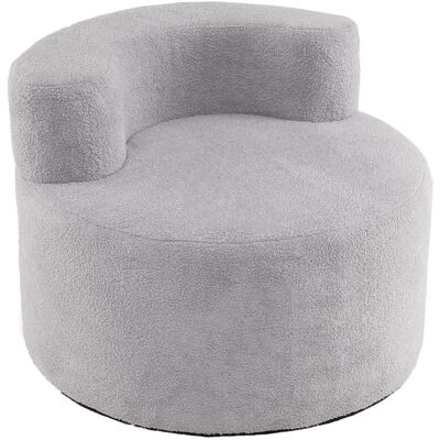 Costway Rundes Sofa Loungesessel mit Abnehmbarem Bezug Grau Costway Rundes Sofa Loungesessel mit Abnehmbarem Bezug Grau