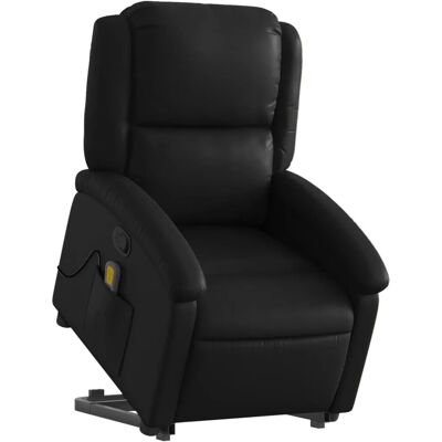 vidaXL Massagesessel mit Aufstehhilfe Schwarz Kunstleder Modell 2 vidaXL Massagesessel mit Aufstehhilfe Schwarz Kunstleder Modell 2