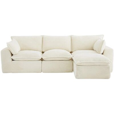 Vente-unique Modulierbares Sofa Cyroma Beige 280 cm Vente-unique Modulierbares Sofa Cyroma Beige 280 cm