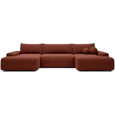 Vente-unique Schlafsofa Daviso Terracotta 360 cm Vente-unique Schlafsofa Daviso Terracotta 360 cm
