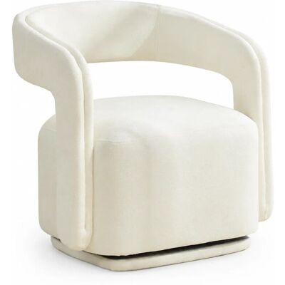 PXloue Loungesessel Drehsessel 360 Grad Sessel Chenille Weiß Wohnzimmer Leseecke PXloue Loungesessel Drehsessel 360 Grad Sessel Chenille Weiß Wohnzimmer Leseecke