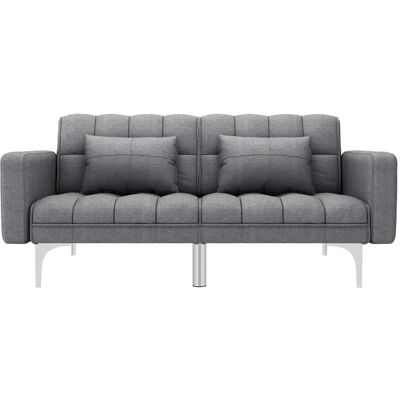 VidaXL - vidaXL675583 - Hellgrau - Stoff - Schlafsofa VidaXL - vidaXL675583 - Hellgrau - Stoff - Schlafsofa