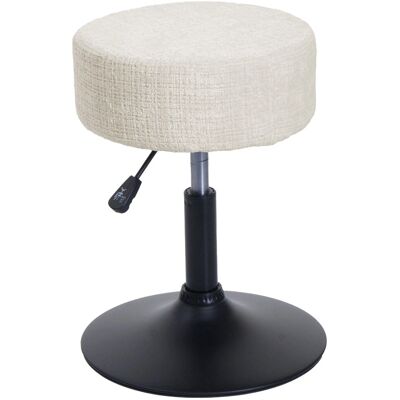 MCW Hocker C22 Höhenverstellbar Drehbar Ø 37cm Stoff Chenille Creme-Weiß MCW Hocker C22 Höhenverstellbar Drehbar Ø 37cm Stoff Chenille Creme-Weiß
