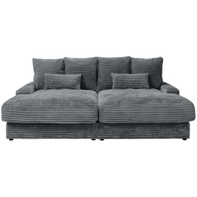 Vente-unique Sofa Ohne Schlafmöglichkeit Calazo Anthrazitgrau 232 cm Vente-unique Sofa Ohne Schlafmöglichkeit Calazo Anthrazitgrau 232 cm