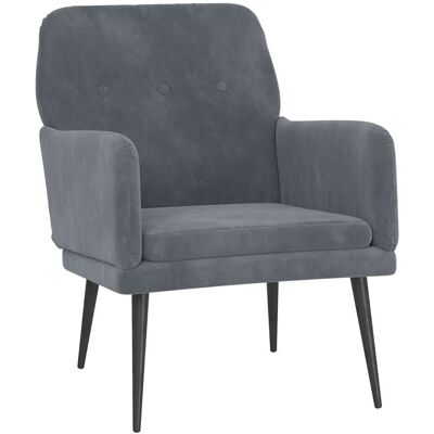 vidaXL Sessel Dunkelgrau 79 x 62 x 79 cm Samt 42024042 vidaXL Sessel Dunkelgrau 79 x 62 x 79 cm Samt 42024042