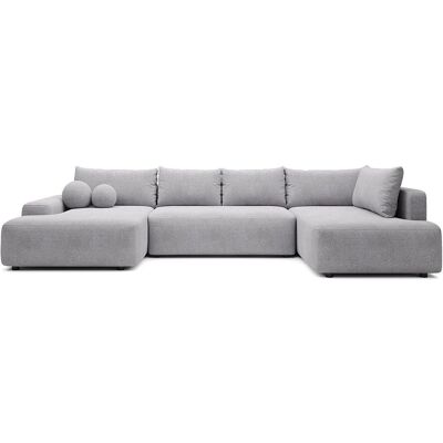 Vente-unique Schlafsofa Daviso Hellgrau 360 cm Vente-unique Schlafsofa Daviso Hellgrau 360 cm