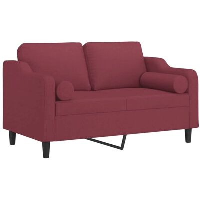 vidaXL 2-Sitzer Rotes Stoffsofa mit Kissen - Sofa vidaXL 2-Sitzer Rotes Stoffsofa mit Kissen - Sofa