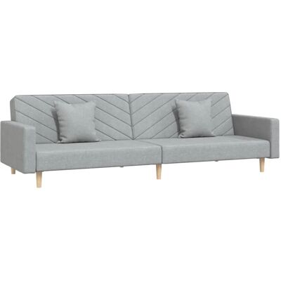 VIDAXL Hellgraues 2-Sitzer Schlafsofa - Betten VIDAXL Hellgraues 2-Sitzer Schlafsofa - Betten