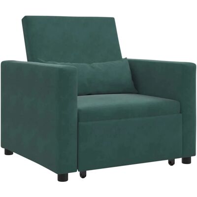 vidaXL Einzel-Schlafsofa mit Rädern Dunkelgrün 90 x 165 x 87 cm Samt 42002699 vidaXL Einzel-Schlafsofa mit Rädern Dunkelgrün 90 x 165 x 87 cm Samt 42002699
