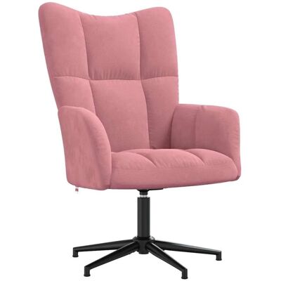 vidaXL Relaxsessel Rosa Samt 328099 vidaXL Relaxsessel Rosa Samt 328099