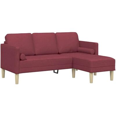 Vidaxl 3-Sitzer Ecksofa - Burgunder Stoff - Elegantes Interieur Vidaxl 3-Sitzer Ecksofa - Burgunder Stoff - Elegantes Interieur