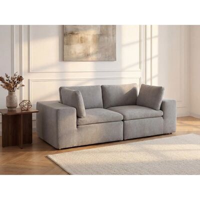 Vente-unique Modulierbares Sofa Cortoline Grau 224 cm Vente-unique Modulierbares Sofa Cortoline Grau 224 cm