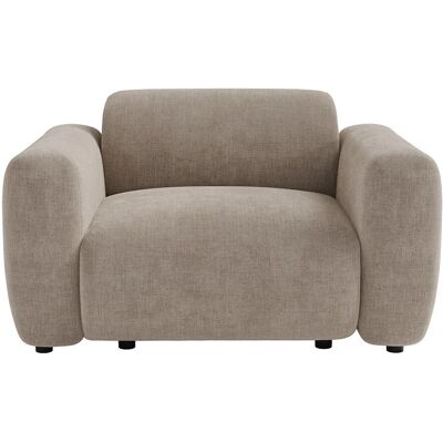 Vente-unique Sessel Mit Gerader Rückenlehne Pogni Taupe 130 cm Vente-unique Sessel Mit Gerader Rückenlehne Pogni Taupe 130 cm