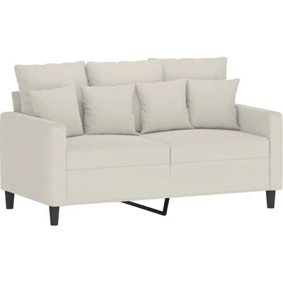 vidaXL Zweisitz Velvet-Sofa - Modern, Creme, Stabiles Gestell vidaXL Zweisitz Velvet-Sofa - Modern, Creme, Stabiles Gestell