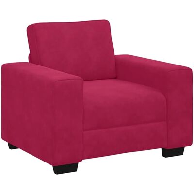 vidaXL Sessel Weinrot 100x77x82 cm Samt 4105251 vidaXL Sessel Weinrot 100x77x82 cm Samt 4105251